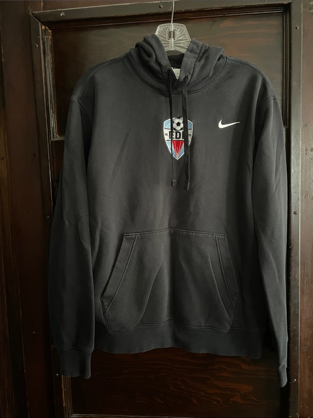 Nike Black Hoodie with Embroidered Crest